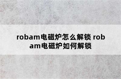 robam电磁炉怎么解锁 robam电磁炉如何解锁